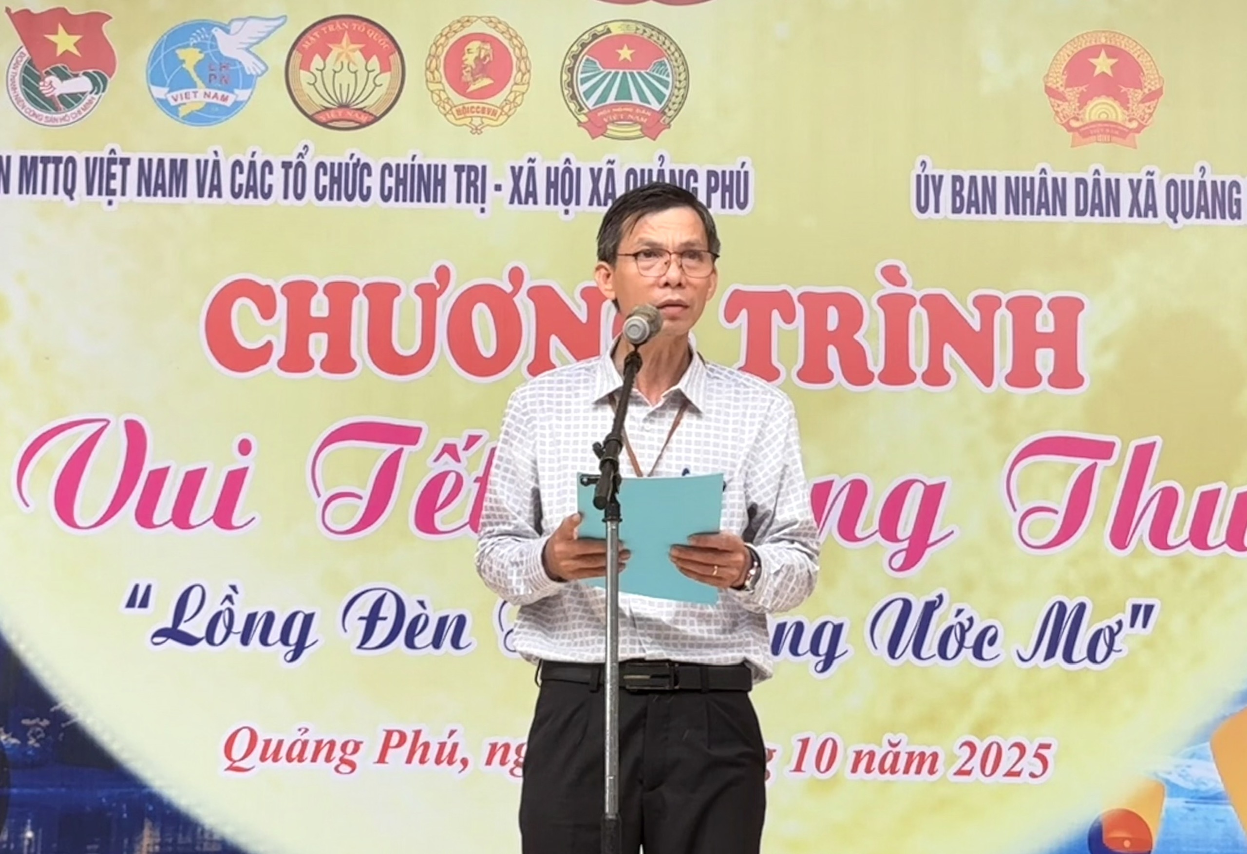 đồng chí Nguyễn Tự Do – Phó Chủ tịch UBND xã phát biểu tại chương trình